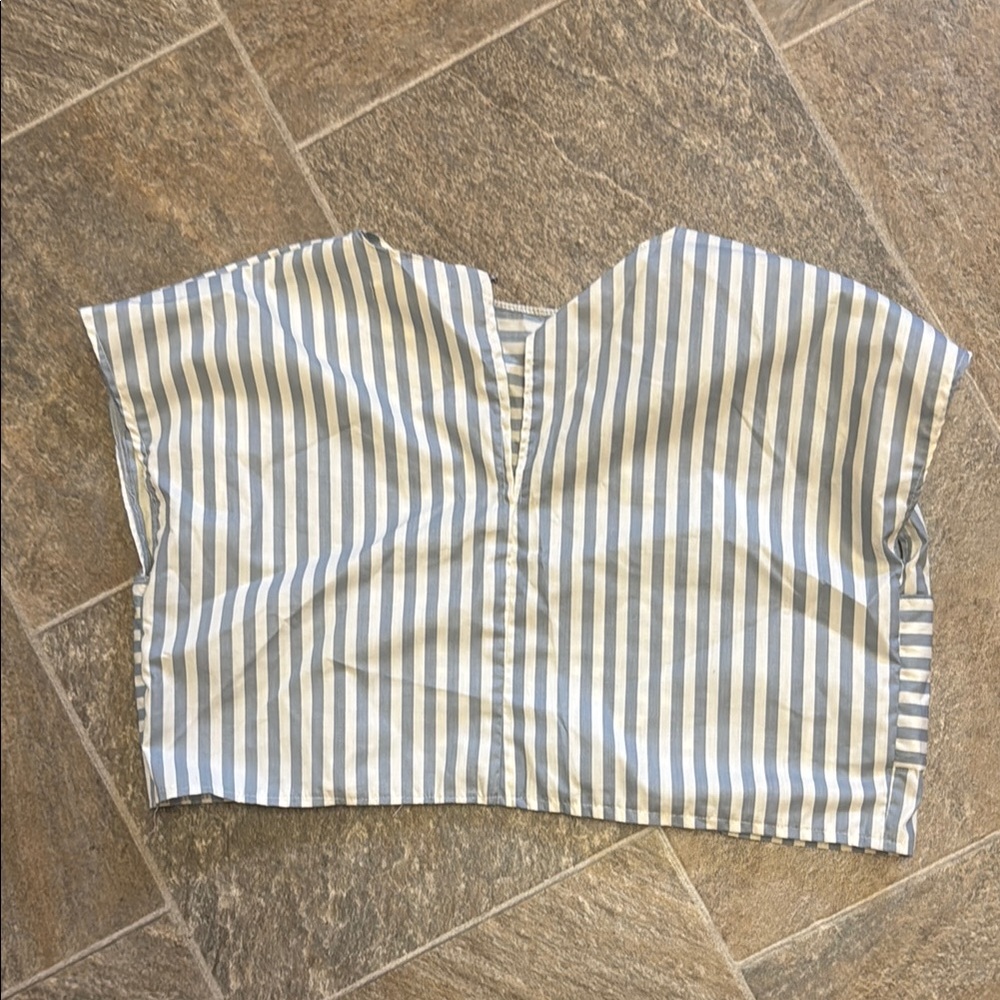 Striped Blue and White Women's Top